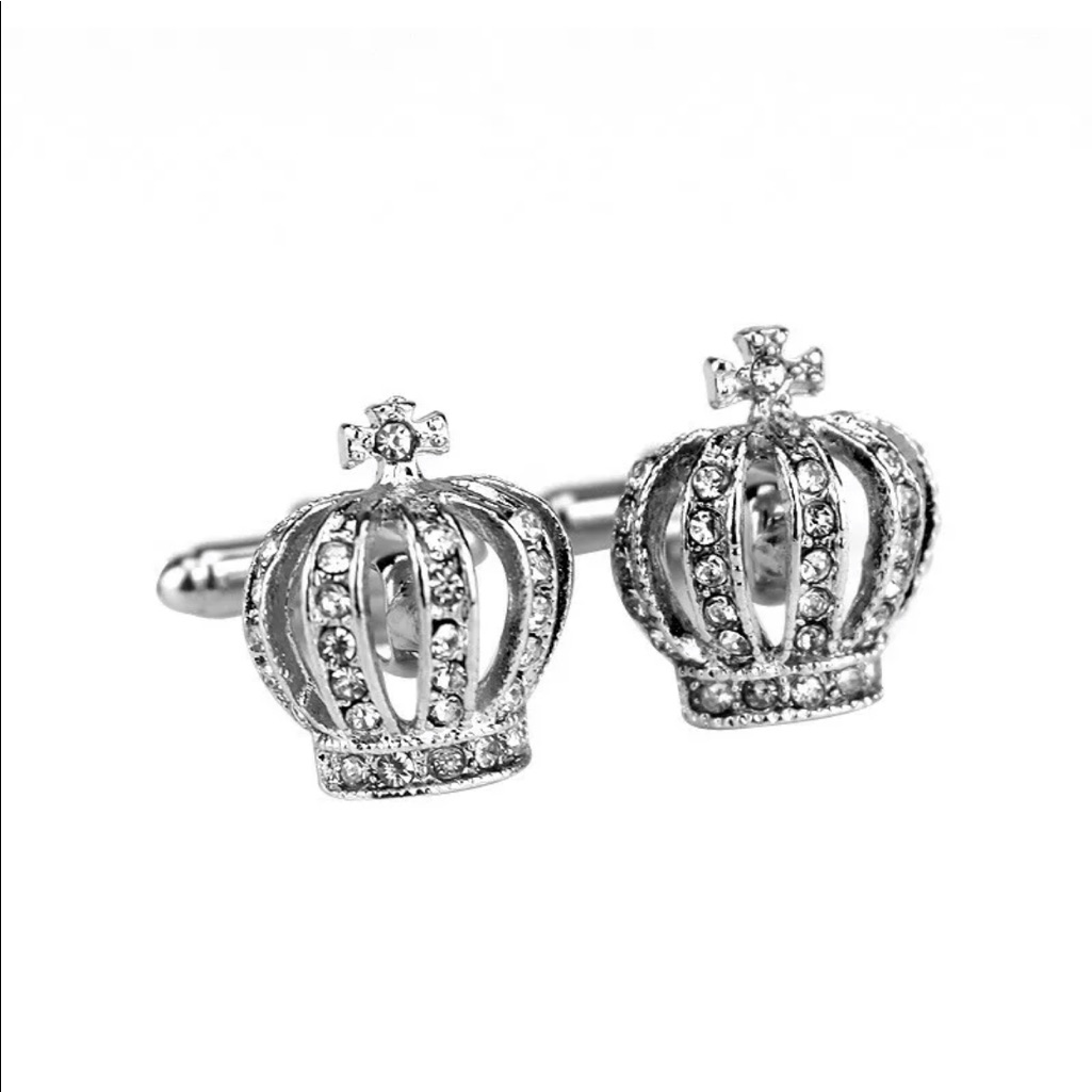 Crystal Crown Cufflinks